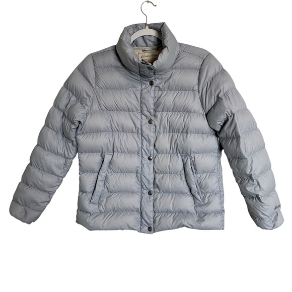 Eddie Bauer - Light Gray/Blue Puffer Jacket - M - Picture 1 of 9